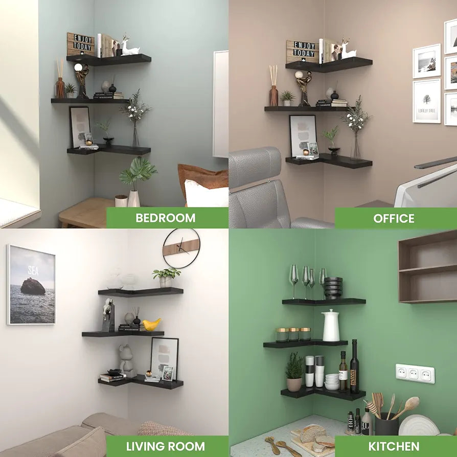 Corner-shelves (lot de 3 Étagères Murales)